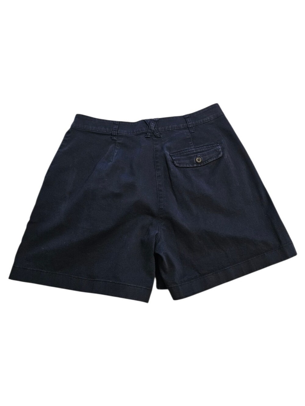 J. Crew Heritage 5" Pleated Chino Shorts Navy Blue High Rise Size 6 - Picture 3 of 9